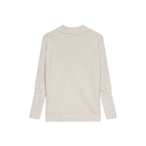 Mint Velvet Neutral Button Detail Ribbed Jumper